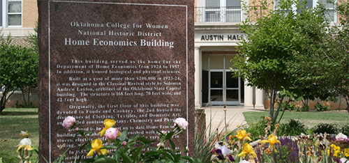 Historic Sign and flowers