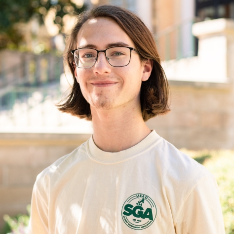 Image of Samuel Vaughn in SGA shirt