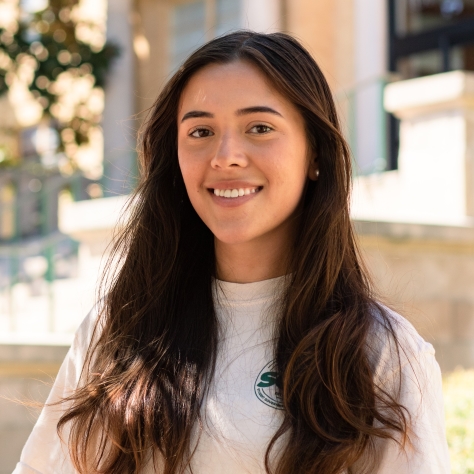 Image of Trinity Albao-Cozad in SGA shirt